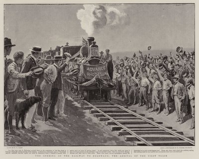 ブルワヨへの鉄道開通、始発 作： Henry Marriott Paget